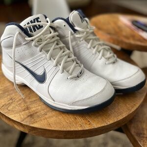 Nike Men's White and Navy Athletic Shoes